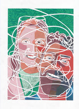 Load image into Gallery viewer, Portrait paper cut collage (commission)