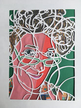 Load image into Gallery viewer, Portrait paper cut collage (commission)