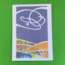 Load image into Gallery viewer, Set 4 of 4 greetings cards, prints of hand made paper cut landscapes