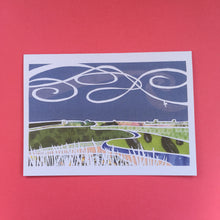Load image into Gallery viewer, Set 3 of 4 greetings cards, prints of hand made paper cut landscapes