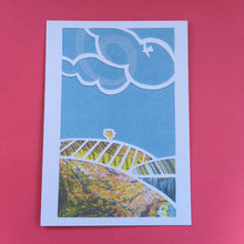 Load image into Gallery viewer, Set 3 of 4 greetings cards, prints of hand made paper cut landscapes