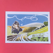 Load image into Gallery viewer, Set 3 of 4 greetings cards, prints of hand made paper cut landscapes