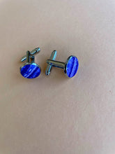 Load image into Gallery viewer, Copy of Cuff links with unique design in purple
