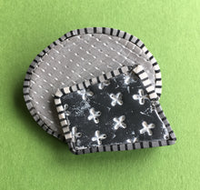 Load image into Gallery viewer, Abstract Black and grey brooch
