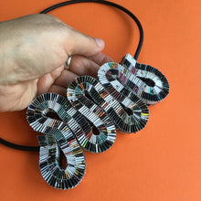 Load image into Gallery viewer, &#39;Valley walk&#39; recycled paper necklace
